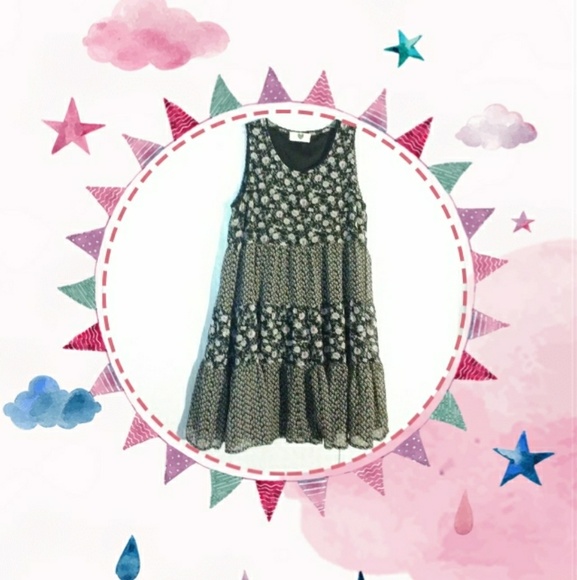 honey love Dresses & Skirts - Honey Love Women Black Floral Baby Doll Tank Dress